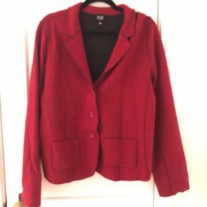 Eileen Fisher 100% Wool Red Coat